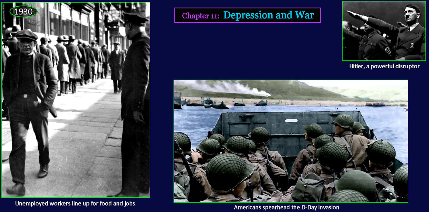 Depression and WW2, 1930s-40s